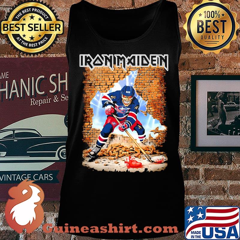 Iron maiden skeleton columbus blue jackets player hockey snow s Tank top