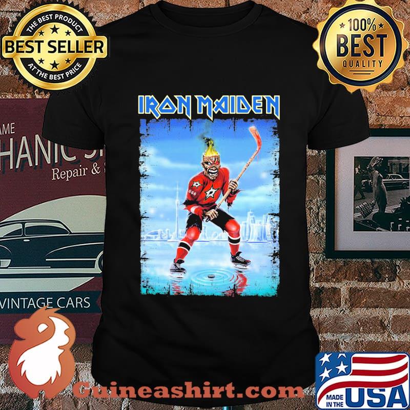 Iron maiden skeleton dallas stars player hockey shirt