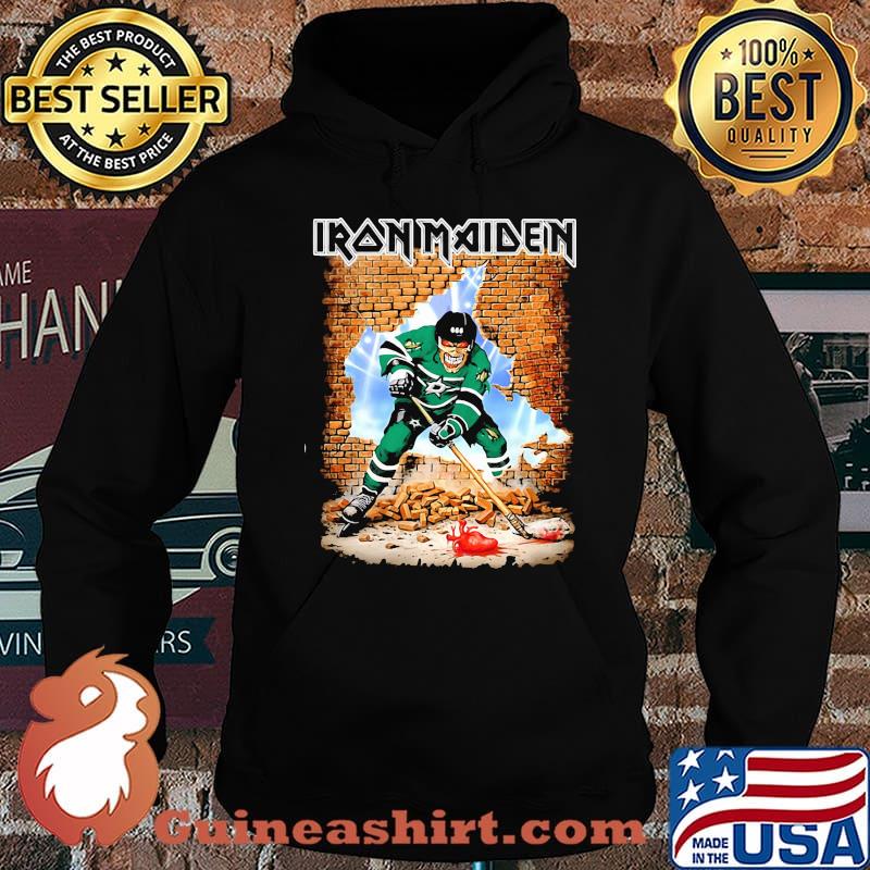 Iron maiden skeleton dallas stars player hockey wall s Hoodie