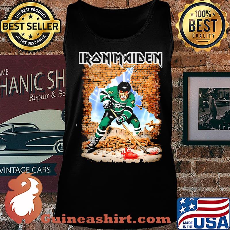 Iron maiden skeleton dallas stars player hockey wall s Tank top