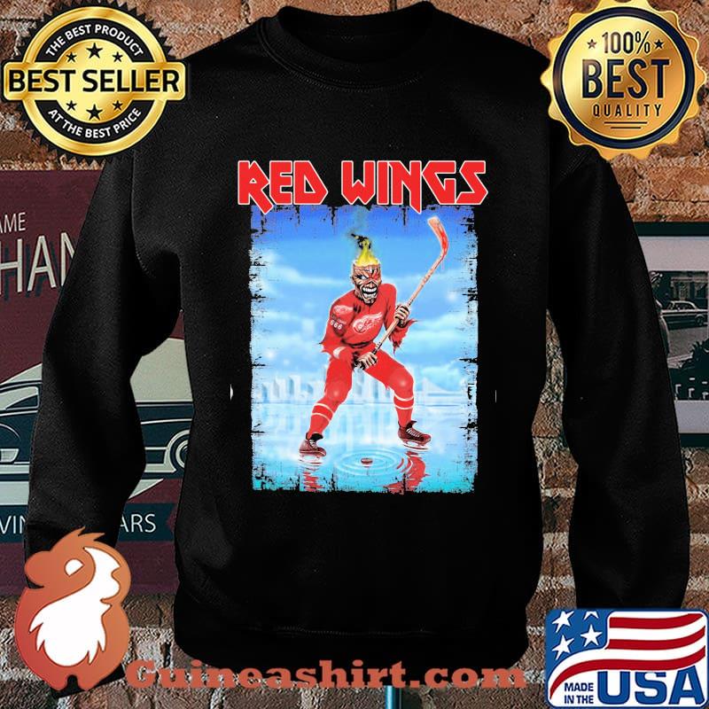 Iron maiden skeleton detroit red wings player hockey s Sweater