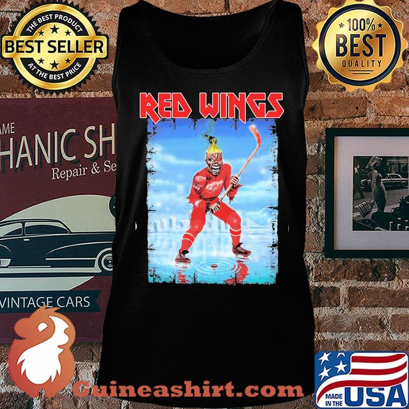 Iron maiden skeleton detroit red wings player hockey s Tank top