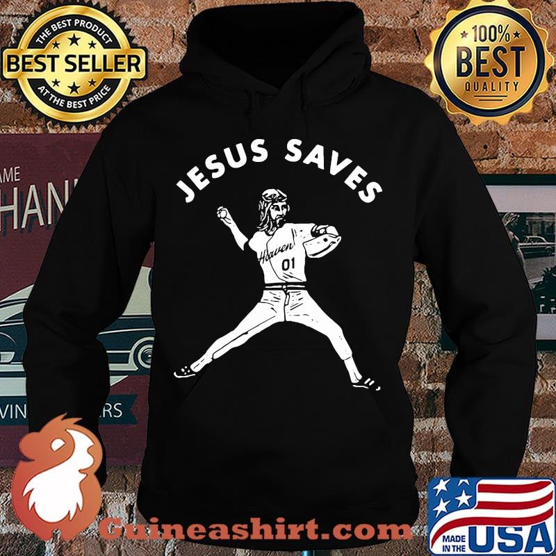 Jesus saves baseball player s Hoodie