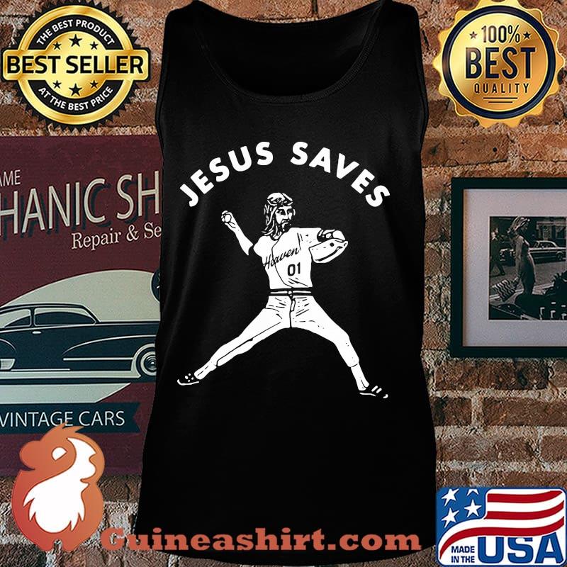 Jesus saves baseball player s Tank top