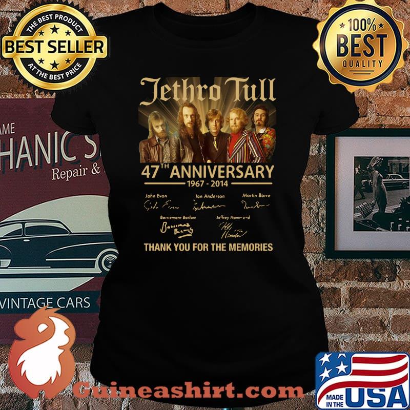 Jethro tull 47th anniversary 1967 2014 thank you for the memories signatures s Laides tee