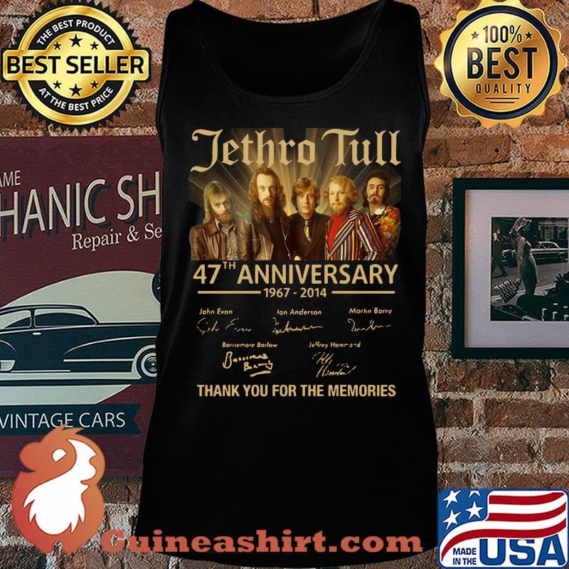 Jethro tull 47th anniversary 1967 2014 thank you for the memories signatures s Tank top