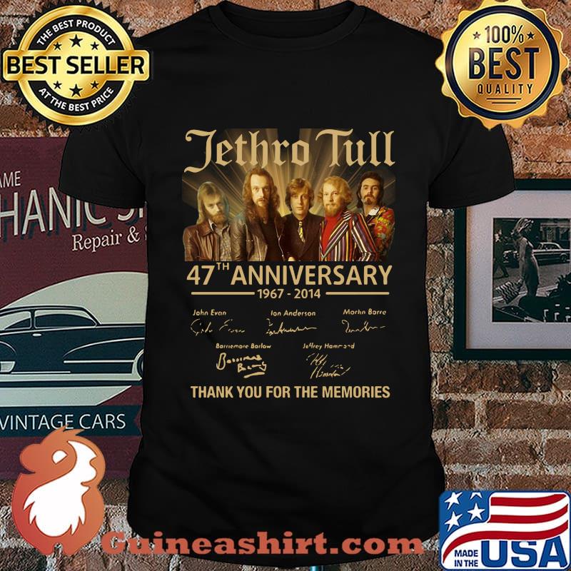 Jethro tull 47th anniversary 1967 2014 thank you for the memories signatures shirt