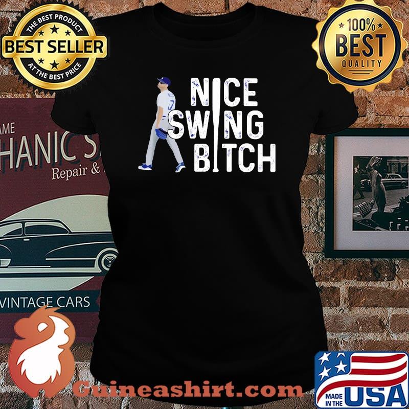 Joe kelly nice swing bitch baseball s Laides tee