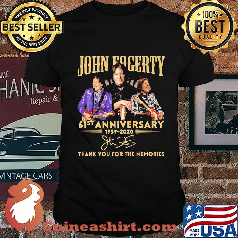 John fogerty 61st anniversary 1959 2020 thank you for the memories signature shirt
