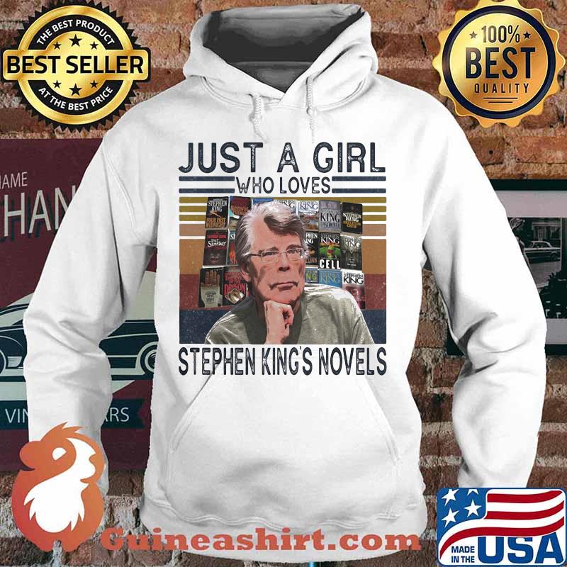 Just a girl who loves stephen king's novels vintage retro s Hoodie