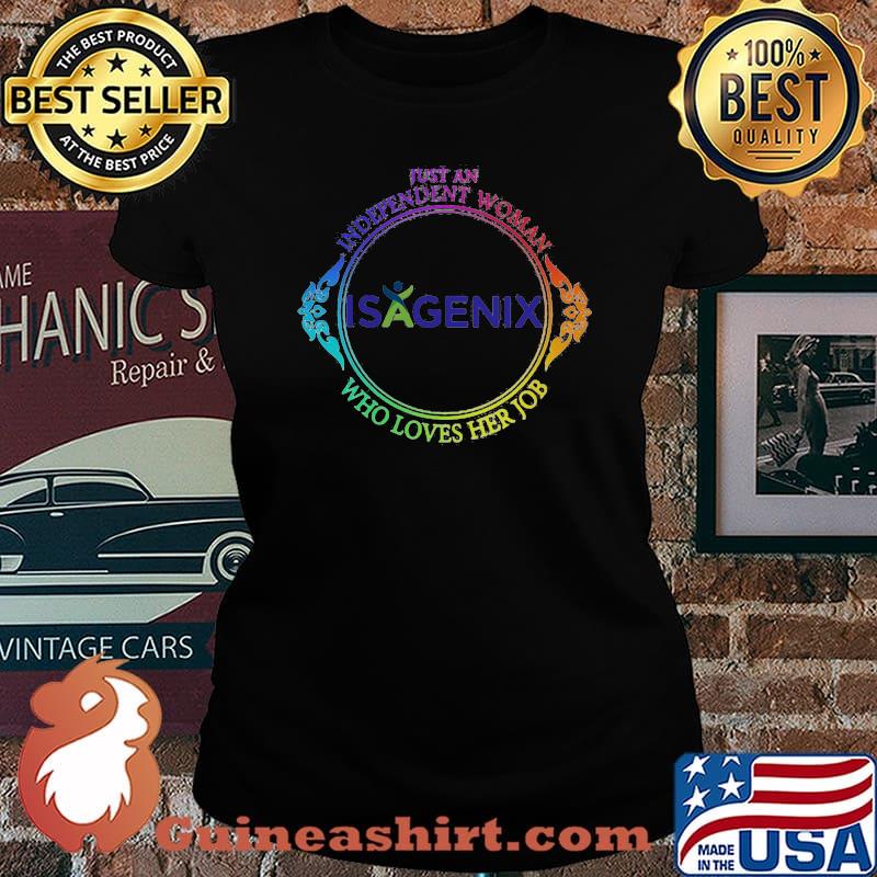 Just an independent woman isagenix who loves her job s Laides tee