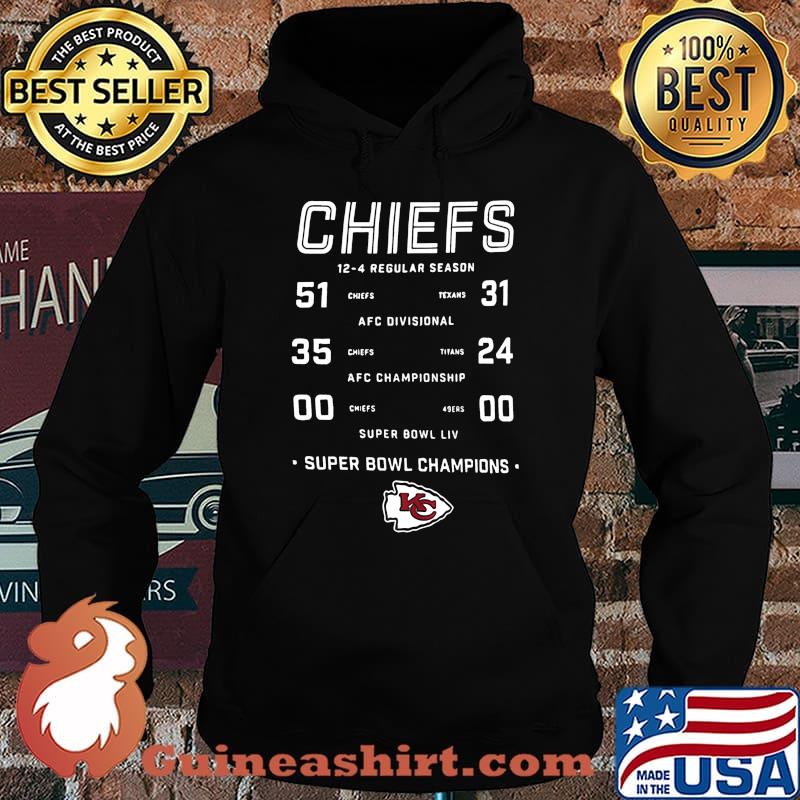 Kansas city chiefs 12 4 regular season super bowl champions s Hoodie