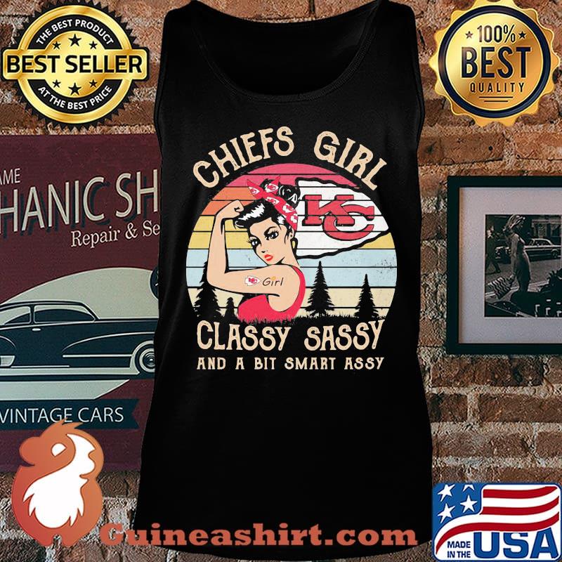 Kansas city chiefs girl classy sassy and a bit smart assy vintage retro s Tank top