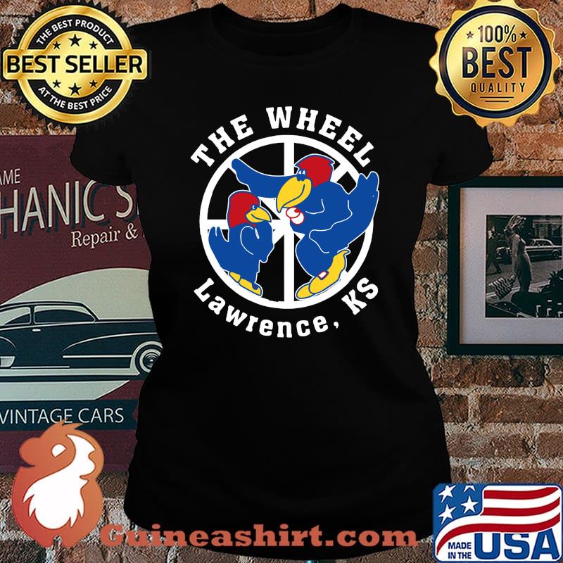 Kansas jayhawks the wheel lawrence ks s Laides tee