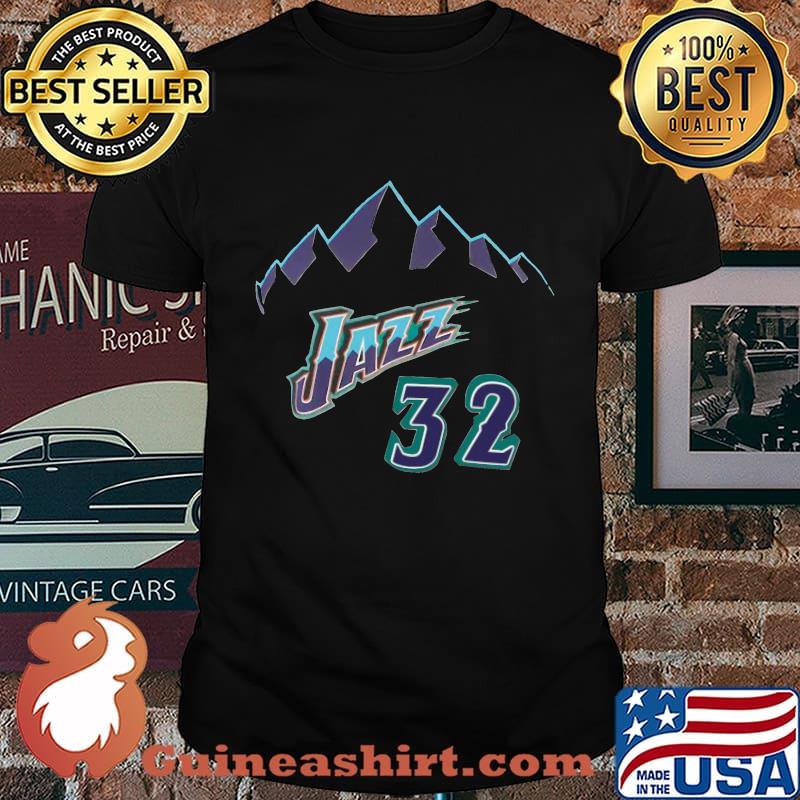 Karl malone utah jazz 32 hardwood shirt