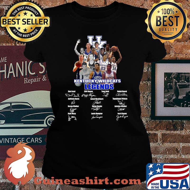 Kentucky wildcats legends basketball players signatures s Laides tee