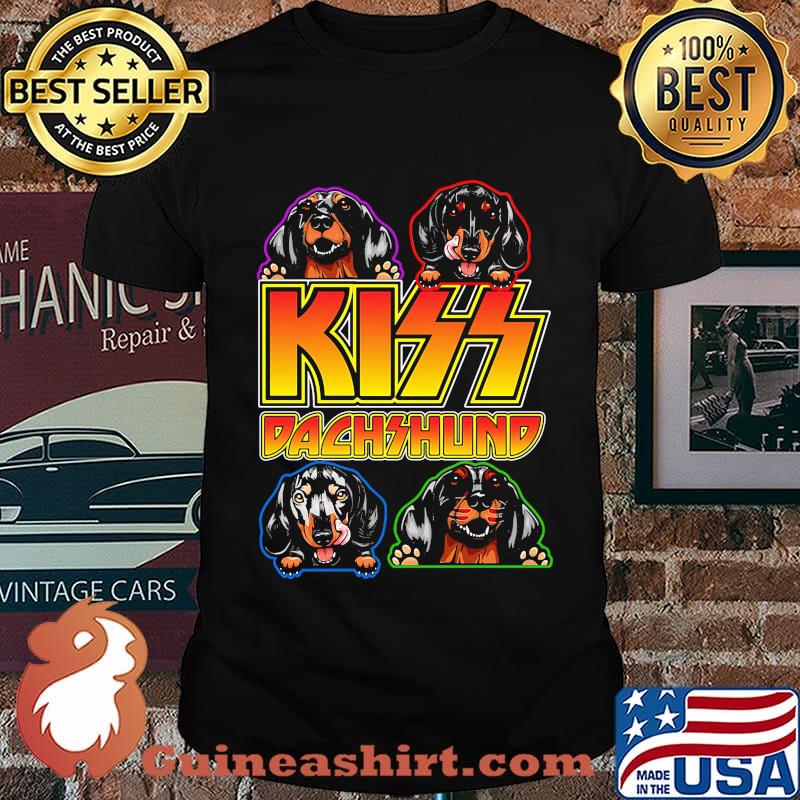 Kiss band dachshund dogs shirt