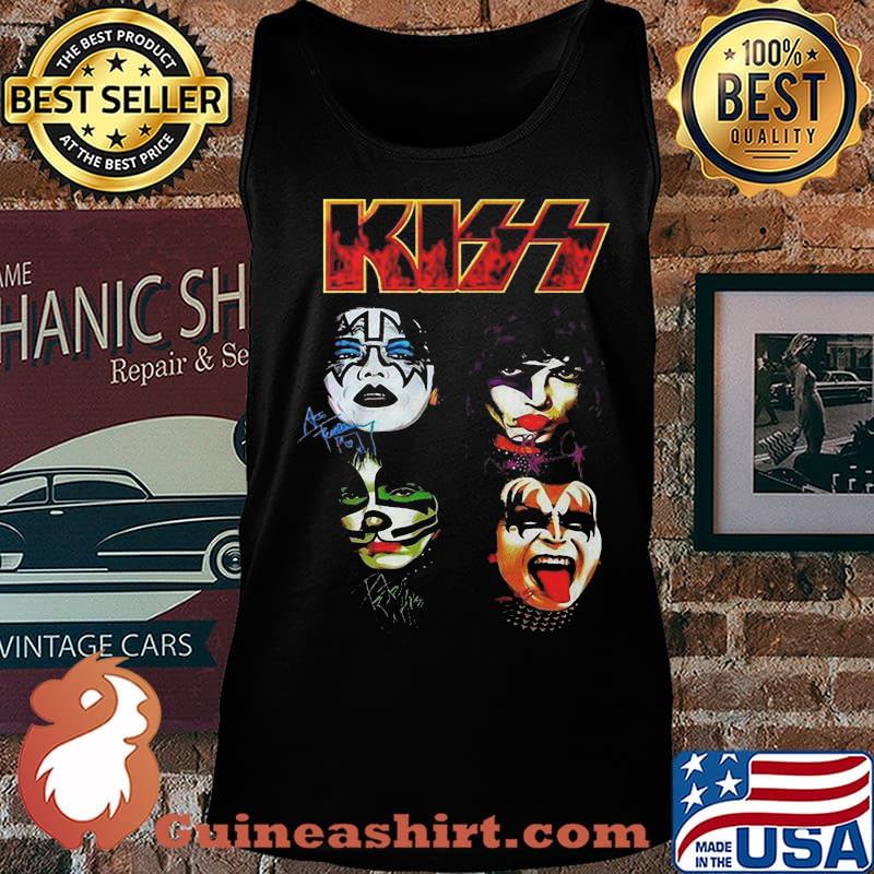 Kiss band members signatures s Tank top