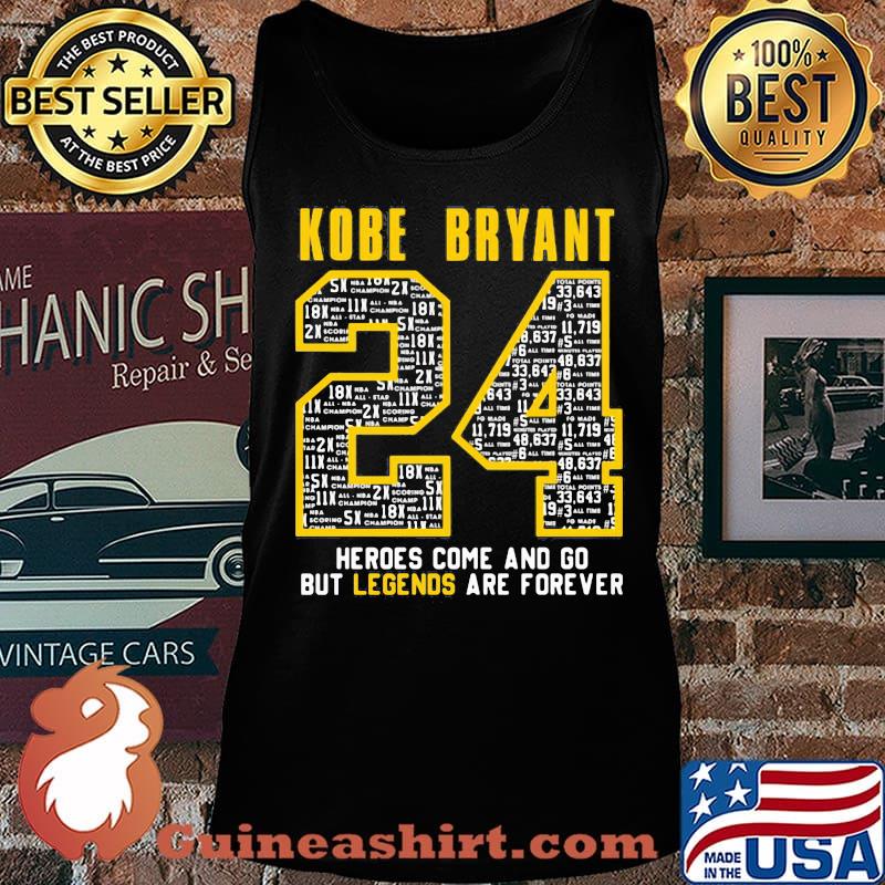 Kobe bryant 24 heroes come and go but legends are forever s Tank top