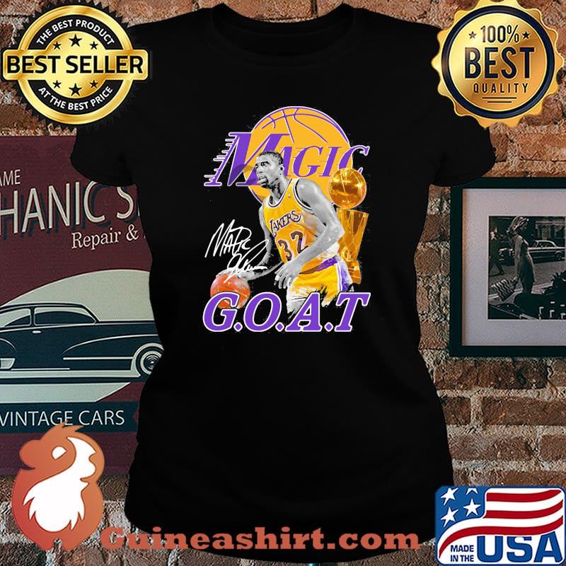 Kobe bryant basketball magic goat signature s Laides tee