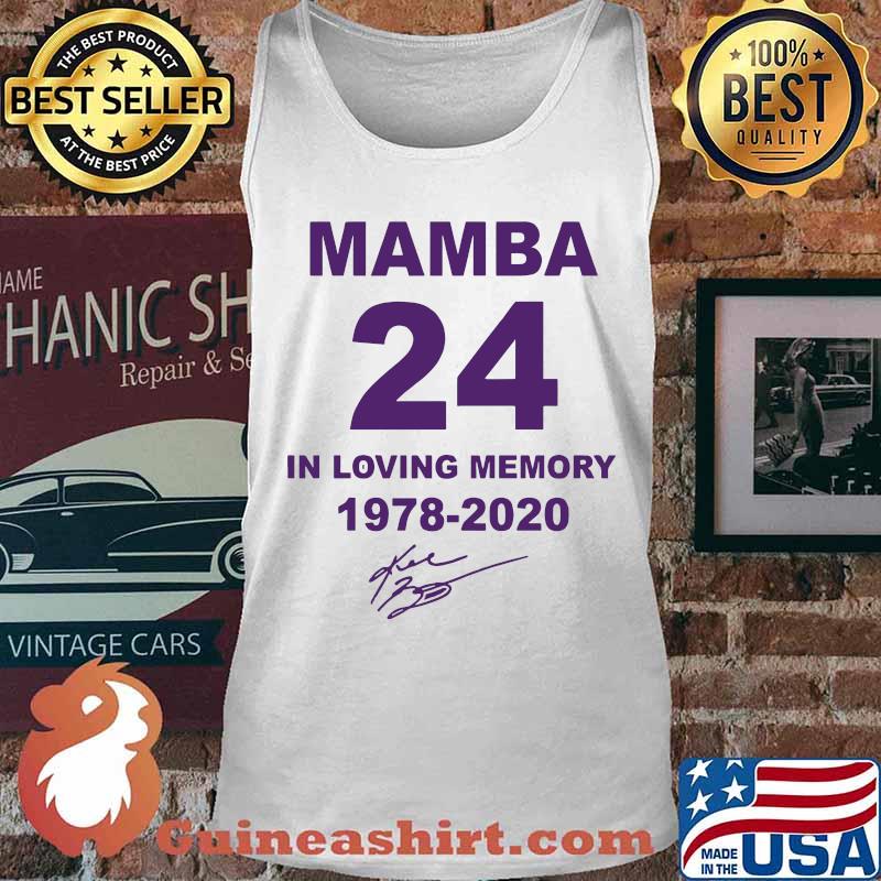 Kobe bryant mamba 24 in loving memory 1978 2020 signature s Tank top