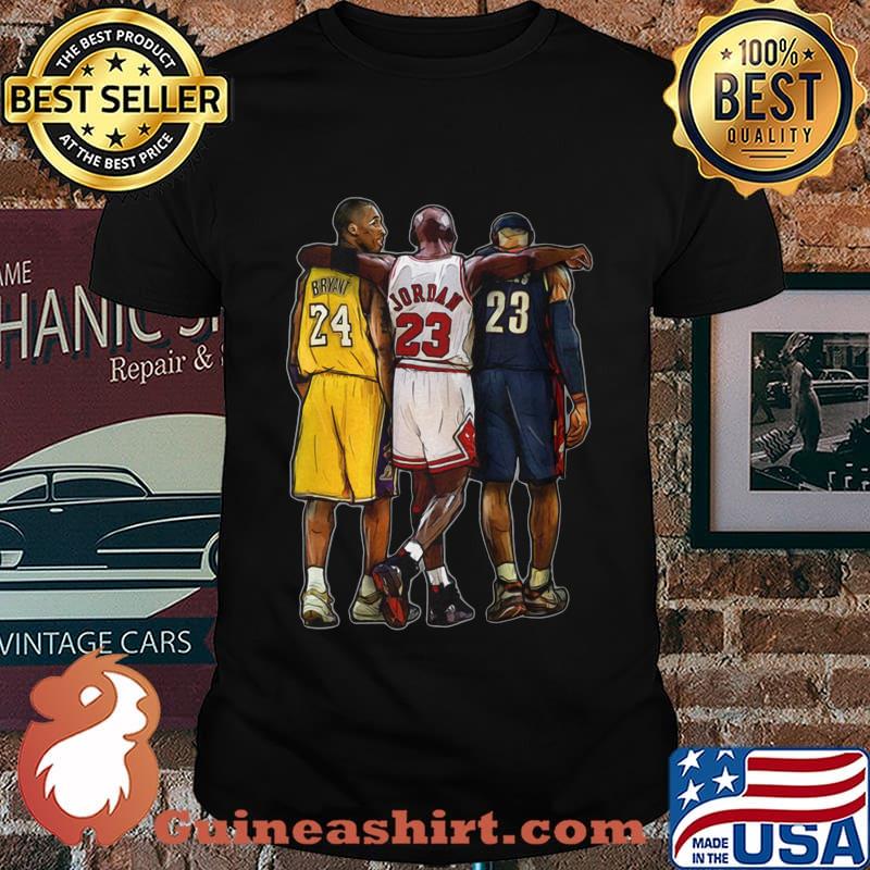 Kobe bryant michael jordan and lebron james basketball shirt