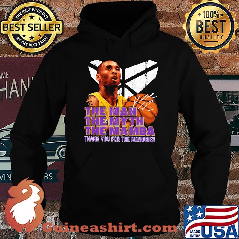 Kobe bryant the man the myth the mambe thank you for the memories signatures s Hoodie