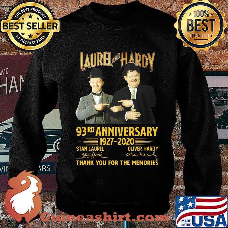 Laurel and hardy 93rd anniversary 1927 2020 thank you for the memories signatures s Sweater