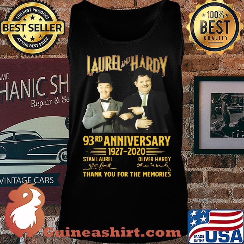 Laurel and hardy 93rd anniversary 1927 2020 thank you for the memories signatures s Tank top