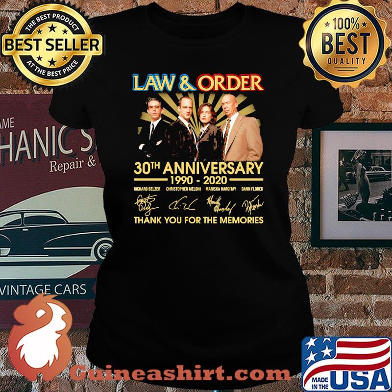 Law and order 30th anniversary 1990 2020 thank you for the memories signatures s Laides tee