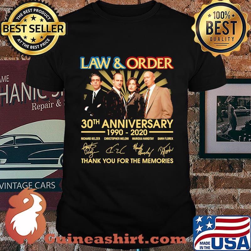 Law and order 30th anniversary 1990 2020 thank you for the memories signatures shirt
