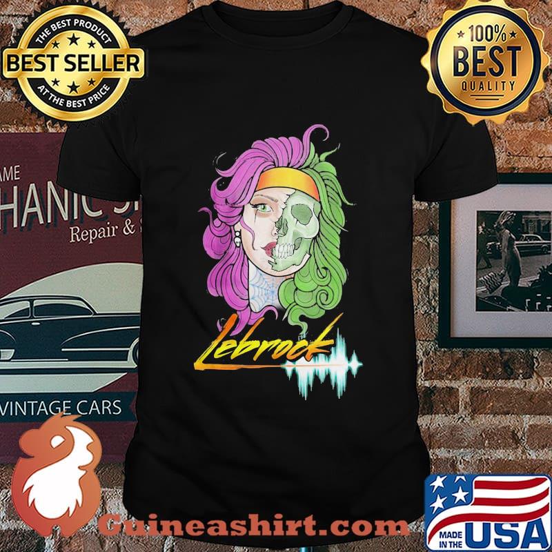 Lebrock band skull woman shirt