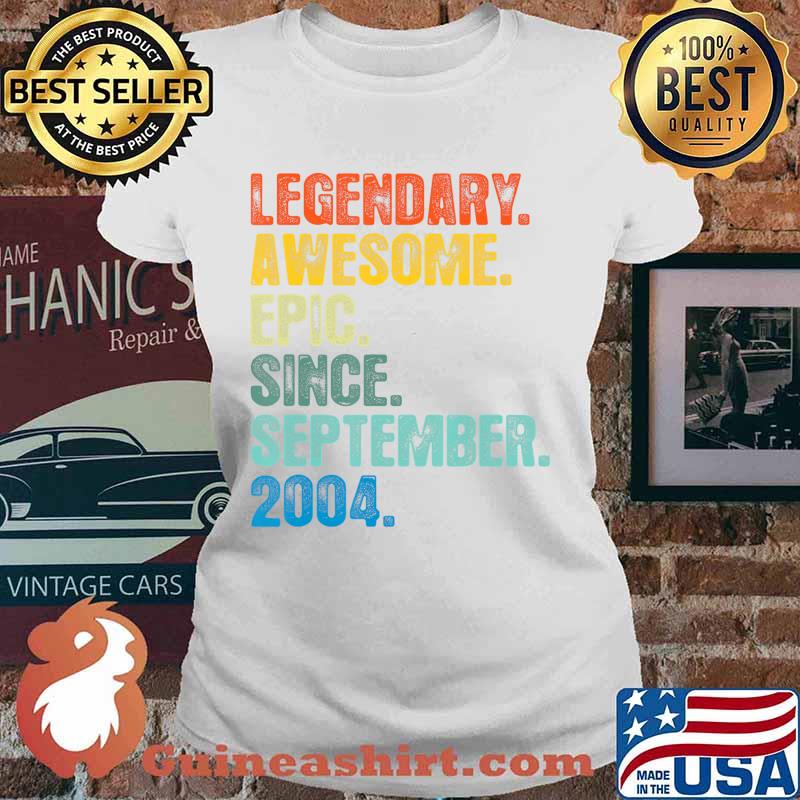 Legendary Since September 2004 T Shirt 16 Years Old T-Shirt Ladies tee