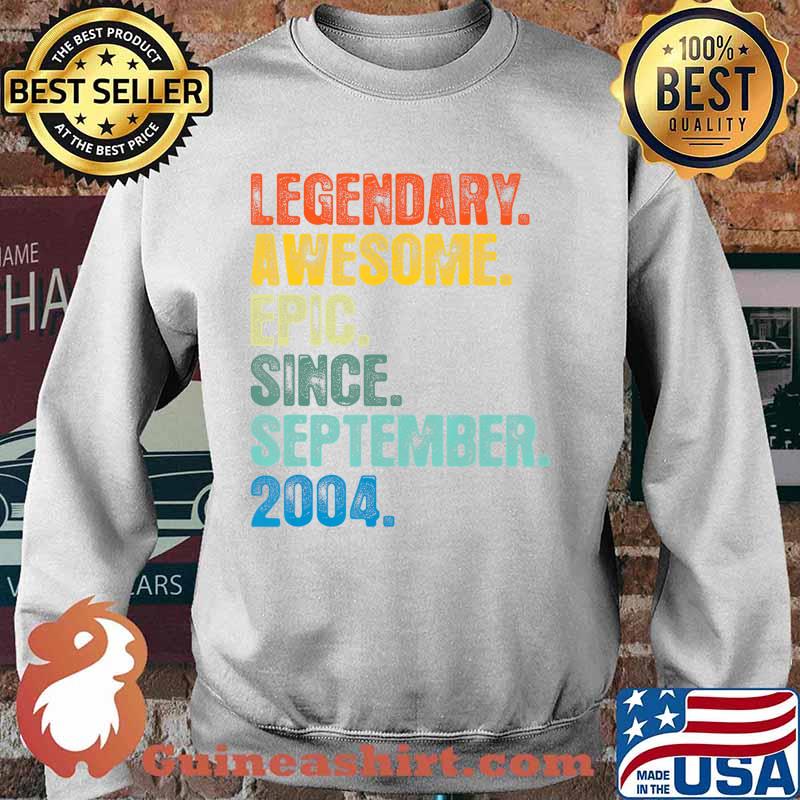 Legendary Since September 2004 T Shirt 16 Years Old T-Shirt Sweater