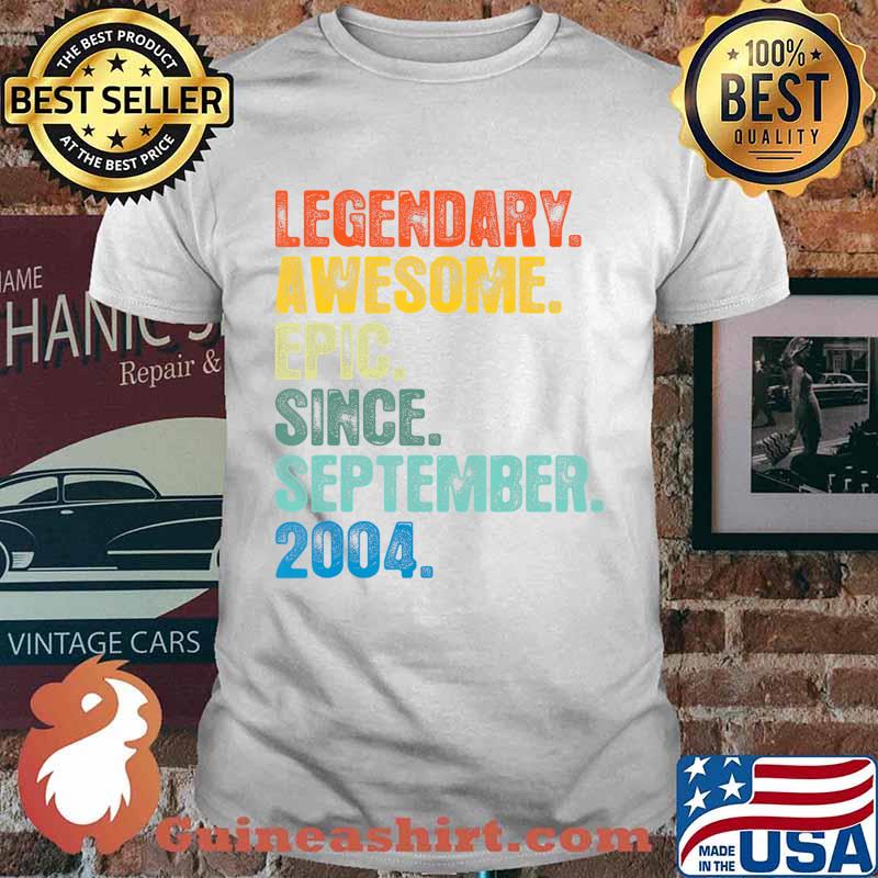 Legendary Since September 2004 T Shirt 16 Years Old T-Shirt