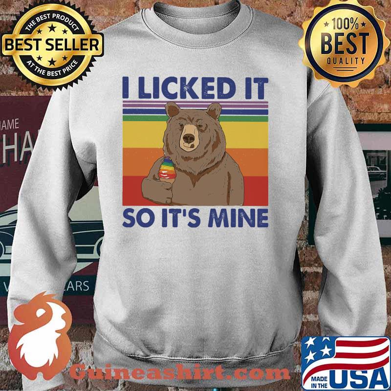 LGBT Bear Eat Cream I liked it so it's mine vintage retro s Sweater