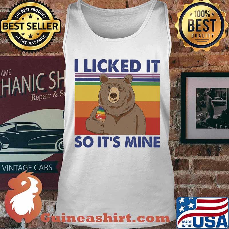 LGBT Bear Eat Cream I liked it so it's mine vintage retro s Tank top