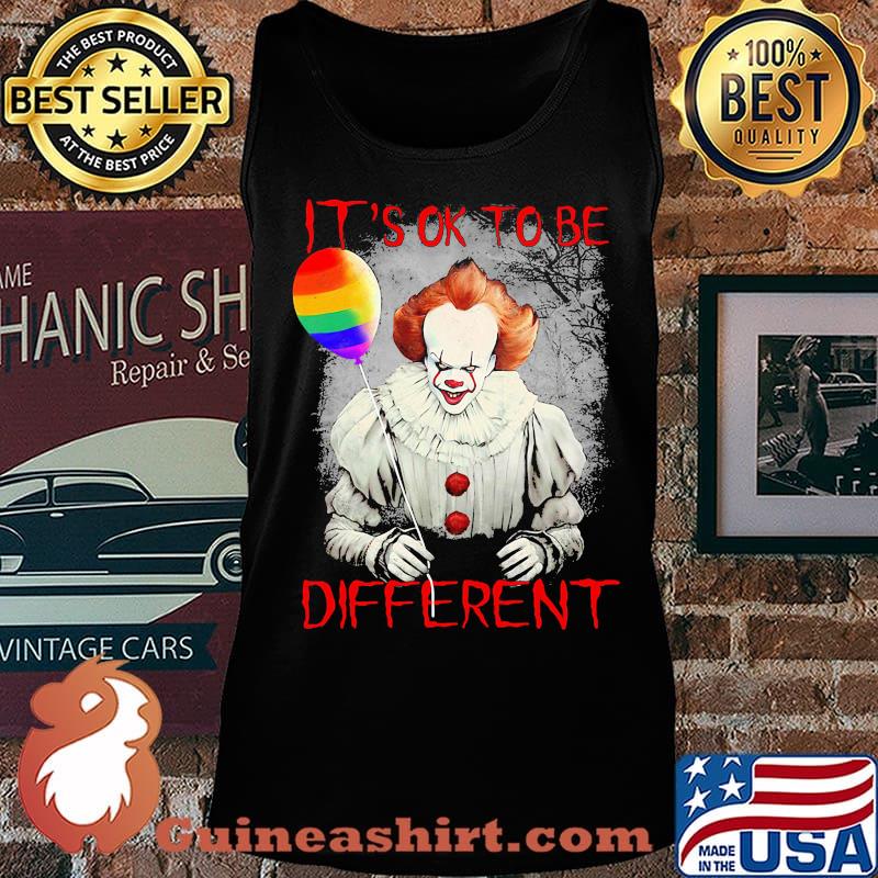 Lgbt halloween pennywise it's ok to be different s Tank top