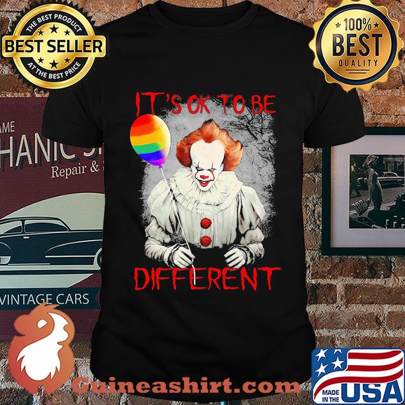 Lgbt halloween pennywise it's ok to be different shirt