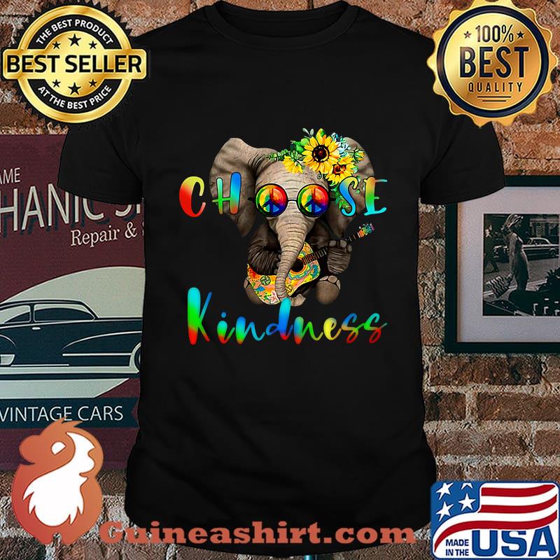 Lgbt peace elephant choose kindness sunflowers shirt