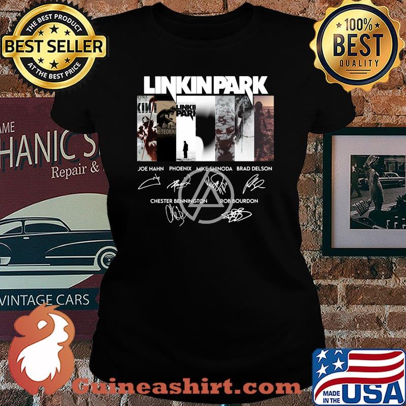 Linkin park band members signatures s Laides tee