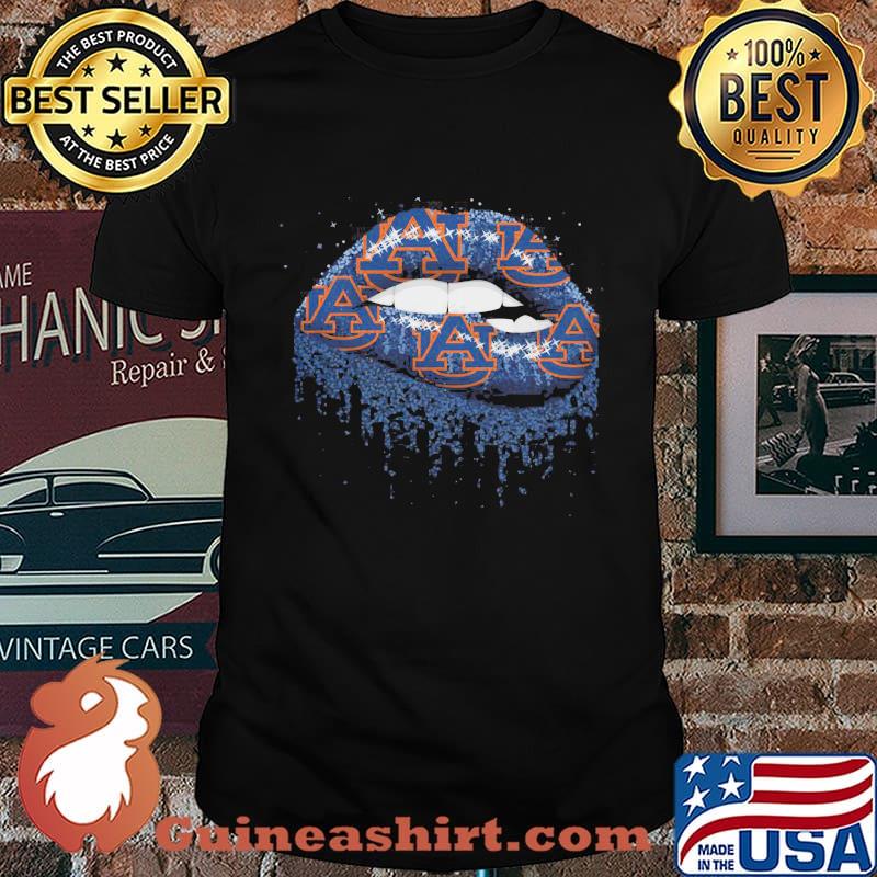 Lips auburn tigers football logo shirt