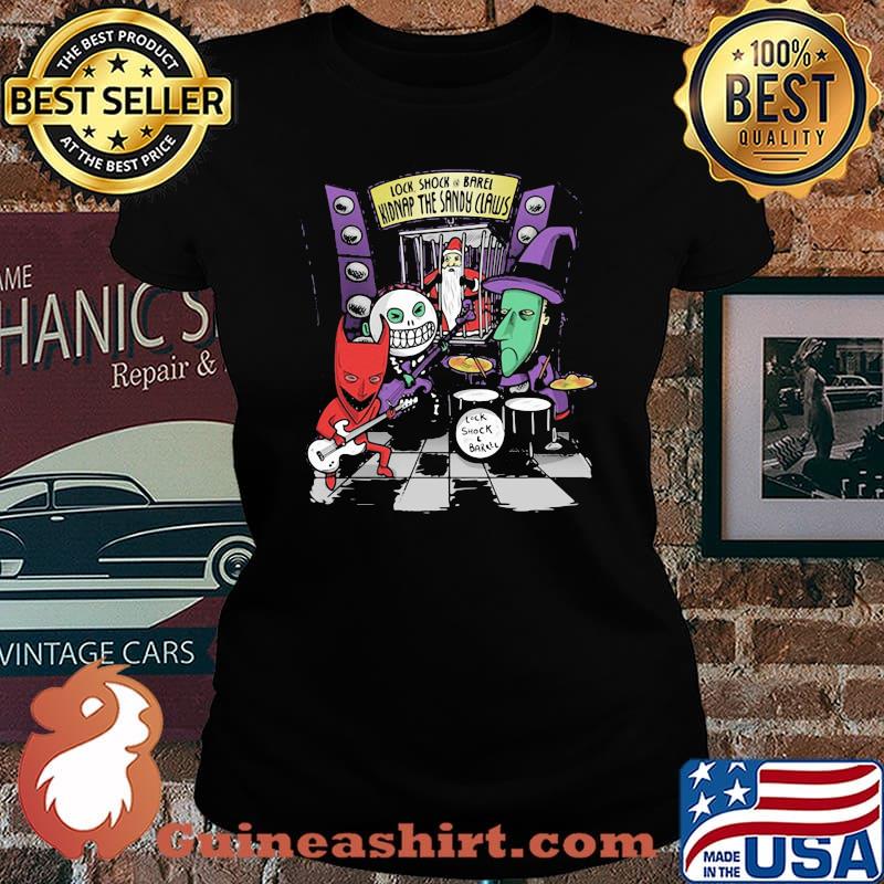 Lock shock barrel kidnap the sandy claws nightmare band s Laides tee