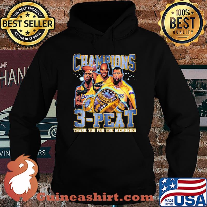 Los angeles lakers champions 3 peat thank you for the memories s Hoodie