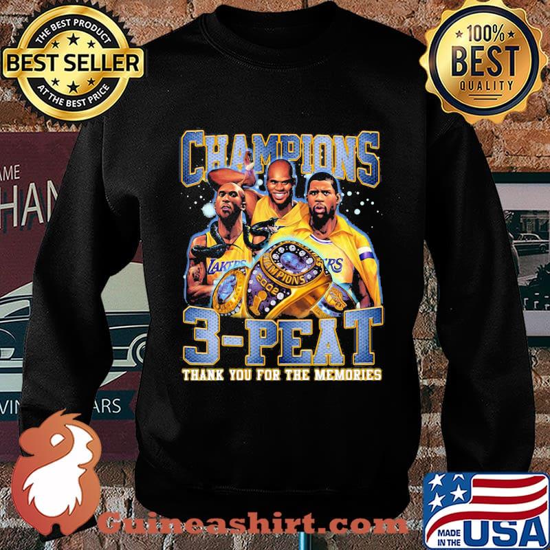 Los angeles lakers champions 3 peat thank you for the memories s Sweater