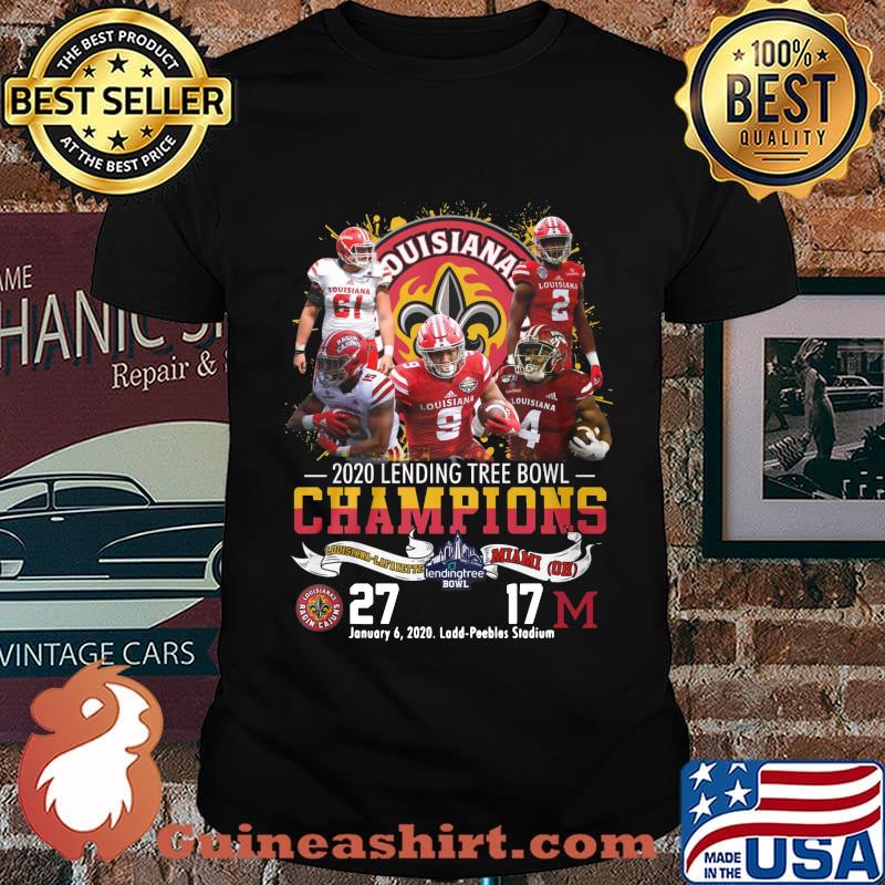 Louisiana ragin' cajuns 2020 lendingtree bowl champions shirt