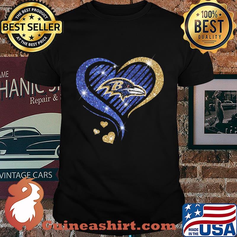 Love baltimore ravens hearts diamond shirt