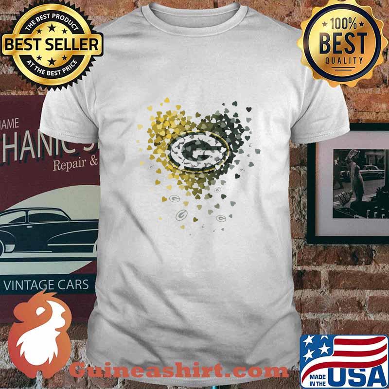 Love green bay packers hearts shirt
