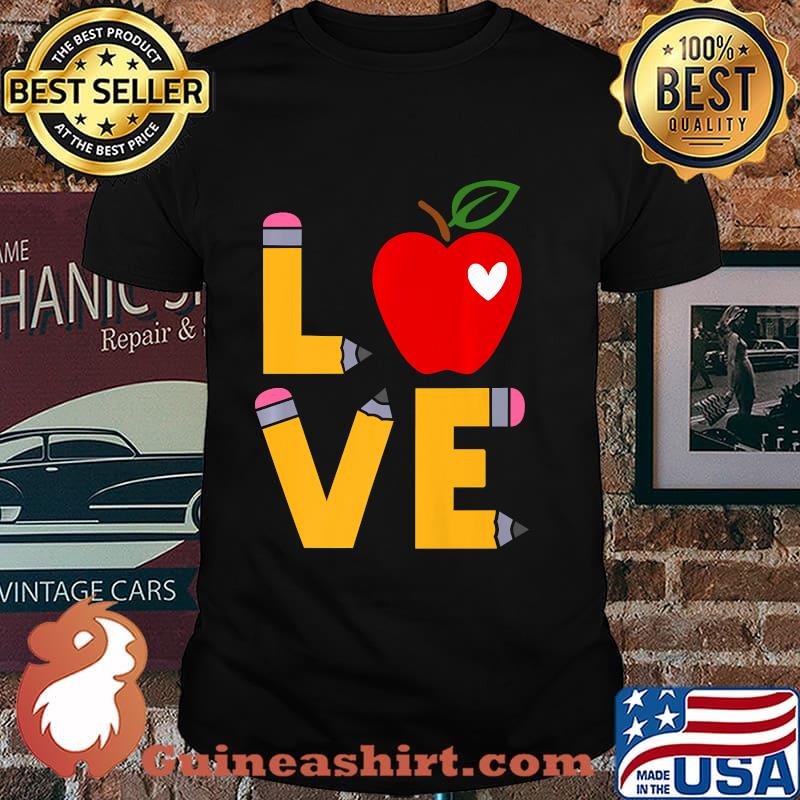 Love Teaching Back to School Teacher Student Gift Premium T-Shirt
