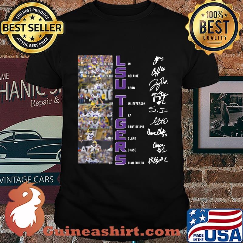 Lsu tigers football players signatures shirt